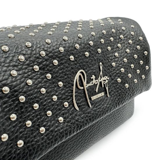 Сумка кросс-боди Renato Angi черная кожаная - фото 4,