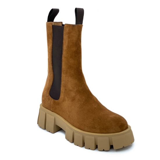 Ботинки челси Mimmu рыжие замшевые демисезонные - фото 2, M405M4 MIM FOX