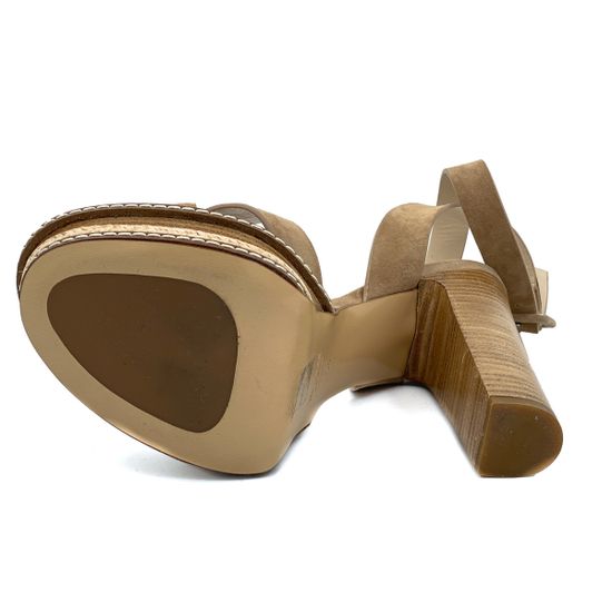 Босоножки Mara бежевые замшевые - фото 4, 