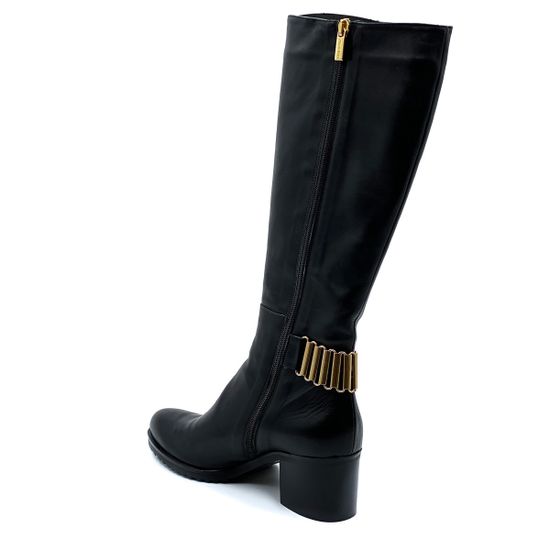 Сапоги Rosso Nero черные кожаные байка - фото 3, 3790 RN