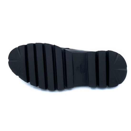 Лоферы Tuffoni черные из лакированной кожи МЕХ - фото 4, 