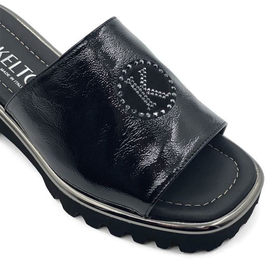 Шлепанцы KELTON наплак черный - фото 6, 