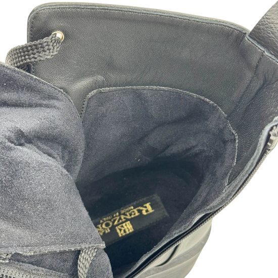 Ботинки Ilasio Reanzoni черные кожаные на байке - фото 9, 5712 IR NERO