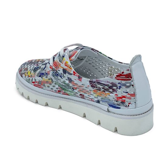 Полуботинки Lab Milano летние разноцветные кожаные на шнурочках - фото 3, 