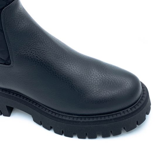 Полусапоги Ilasio Renzoni черные кожаные МЕХ - фото 6, 5032 IR NERO