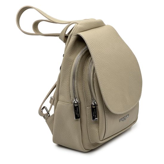 Сумка-рюкзак Renato Angi бежевая кожаная - фото 2, 3360401 RA BEIGE