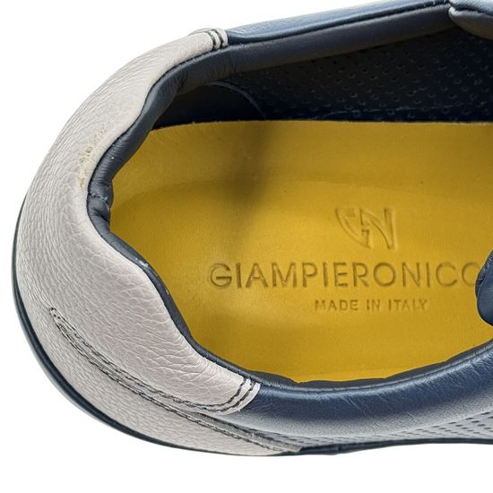 Кроссовки GIAMPIERONICOLA синие кожаные перфорированные - фото 7, 45508 GPN BLU