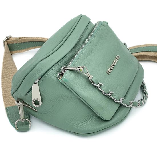 Сумка Di Gregorio зеленая кожаная - фото 2, 