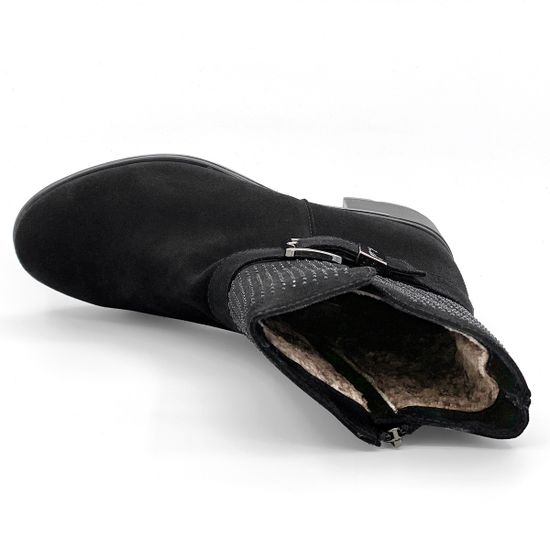 Ботинки Cover черные замшевые МЕХ - фото 5, 