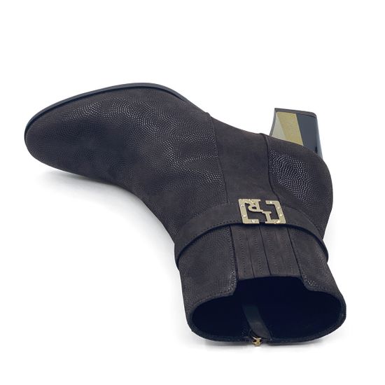 Ботильоны Ilasio Renzoni коричневые замшевые демисезонные - фото 5, 5256 IR MORO