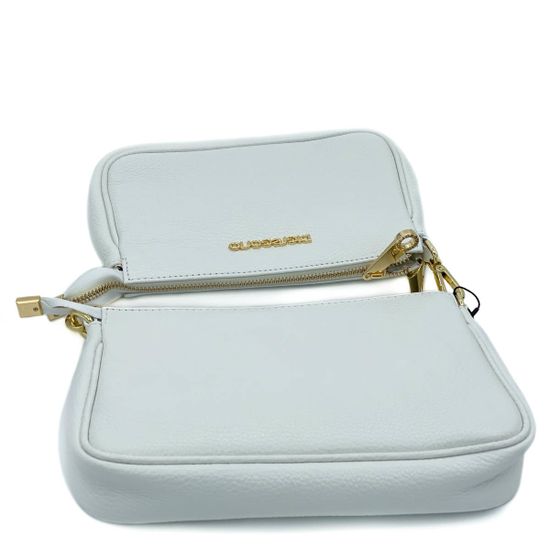 Клатч Di Gregorio белый кожаный - фото 5, 