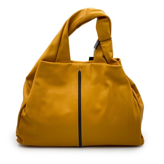 Сумка Di Gregorio желтая кожаная - фото 1, 3696 DG GIRASOLE MORO