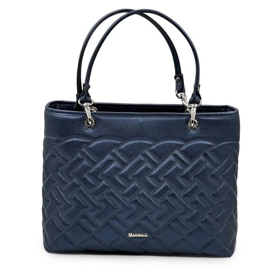 Сумка Marina Creazioni синяя кожаная стеганая - фото 1, 