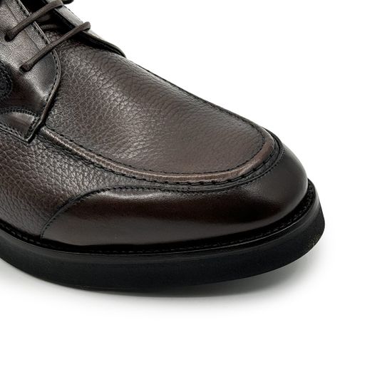 Ботинки Mario Bruni коричневые кожаные на меху - фото 6, 14859 MB TDM