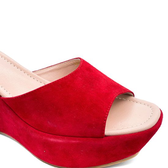 Сабо Santini замшевые красные - фото 6, 