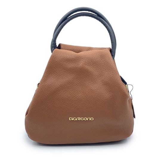 Сумка Di Gregorio коричневая кожаная - фото 1, 3659 DG LEON MORO