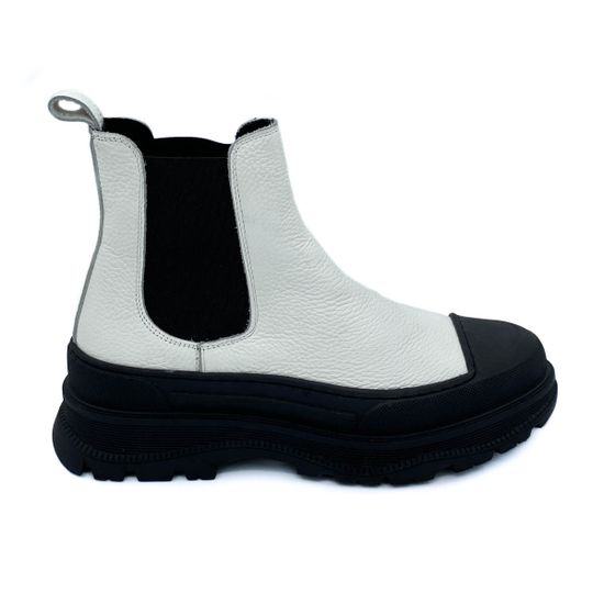 Ботинки Mimmu белые кожаные Байка - фото 1, D144E7 MIM BIANCO