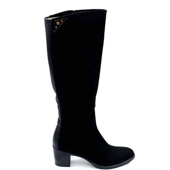 Сапоги Le Pepe черные замшевые демисезонные - фото 1, 