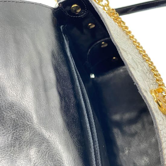 Сумка Marino Orlandi белая крокодил - фото 5, 