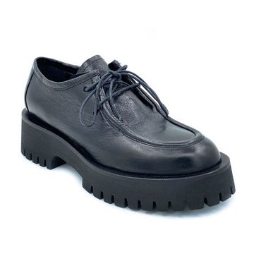 Полуботинки Mimmu черные кожаные демисезонные - фото 2, E007E2 MIM NERO