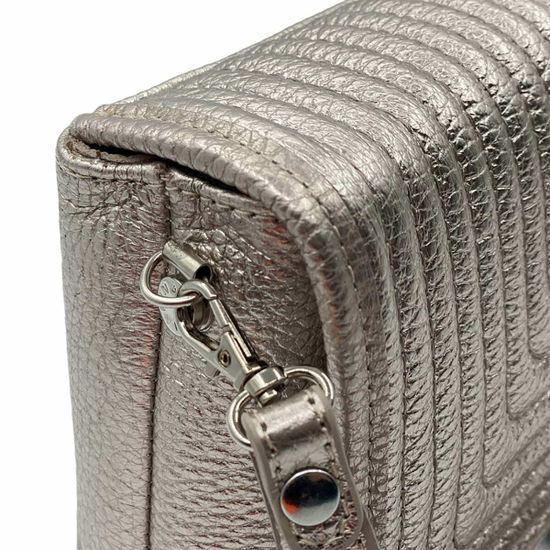 Сумка кросс-боди Marina Creazioni кожаная золотого цвета - фото 5, 