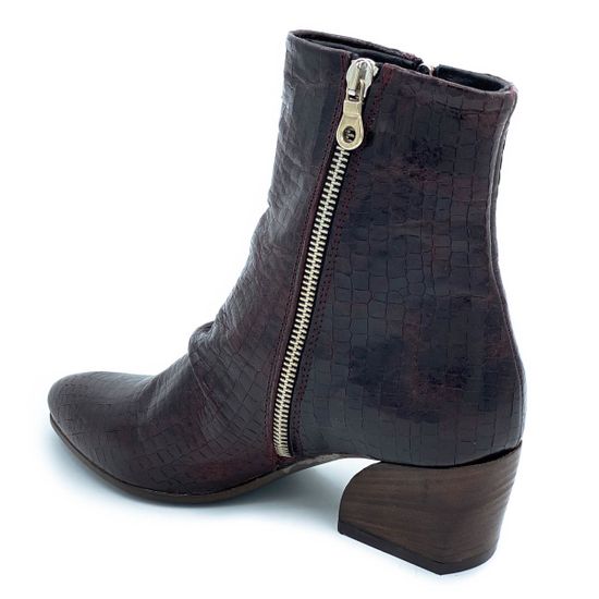 Ботильоны Mimmu темно-коричневые кожаные демисезонные - фото 3, FK2609 MIM