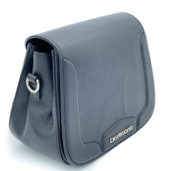 Клатч Di Gregorio черный кожаный - фото 2, 