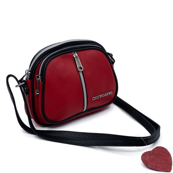 Сумочка Di Gregorio кросс-боди красная кожаная маленькая - фото 5, 8829 DG ROSSO