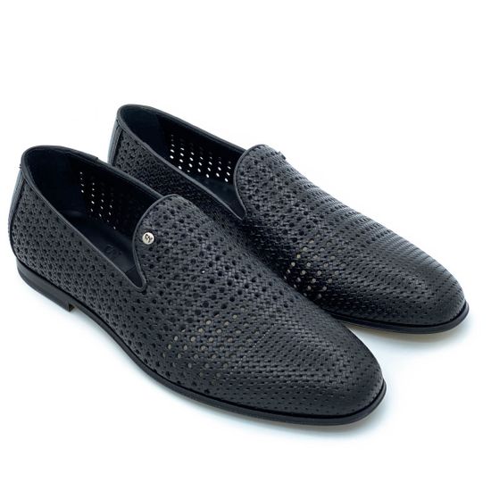 Слипоны Giampieronicola черные кожаные - фото 7, 42908A GPN