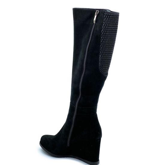 Сапоги Giorgio Piergentili черные замшевые МЕХ - фото 3, 