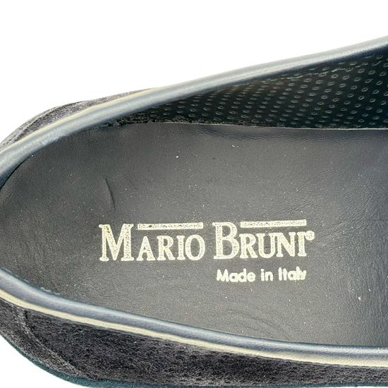 Лоферы Mario Bruni синие замшевые перфорированные - фото 7, 65153 MB BLU