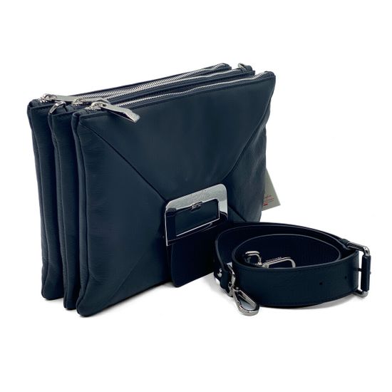 Сумка Renato Angi черная кожаная - фото 2, 