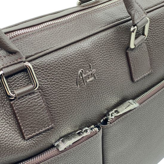 Портфель Renato Angi коричневый кожаный - фото 3, 