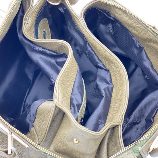 Сумка Di Gregorio зеленая кожаная - фото 6, 