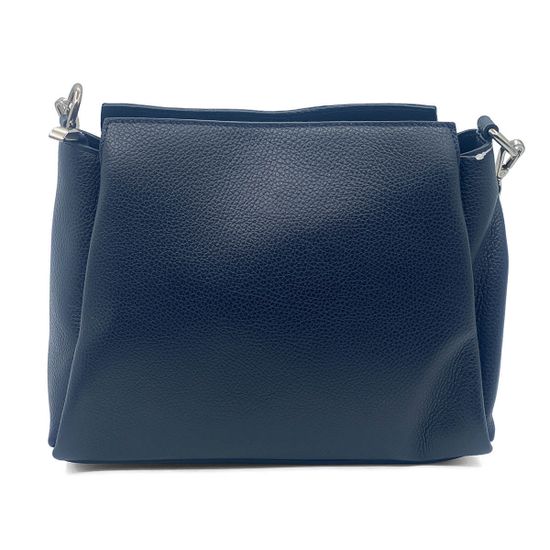 Сумка Di Gregorio темно-синяя кожаная - фото 3, 