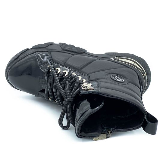 Ботинки Lab Milano черные кожаные МЕХ - фото 5, ZN1290 LAB