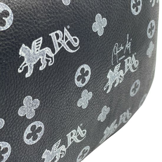 Сумка кросс-боди Renato Angi черная с принтом кожаная - фото 4, 