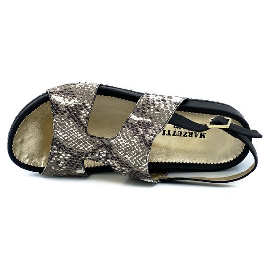 Босоножки Marzetti серые тиснение &quot;питон&quot; - фото 5, 