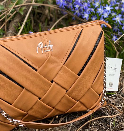 Сумка Renato Angi рыжая кожаная плетеная - фото 7, 2703581 RA MORO