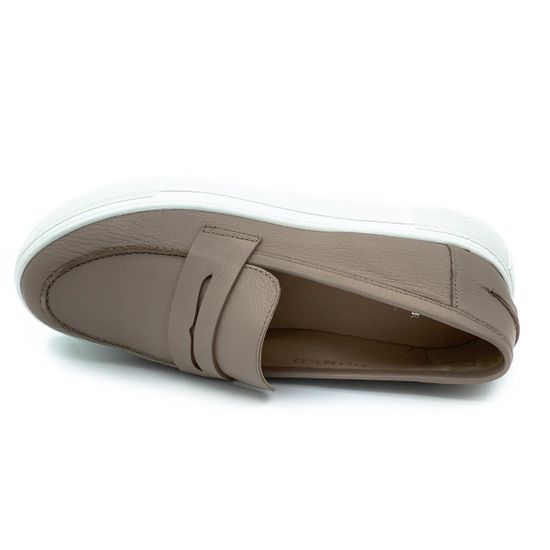 Лоферы Cover бежевые кожаные - фото 5, 