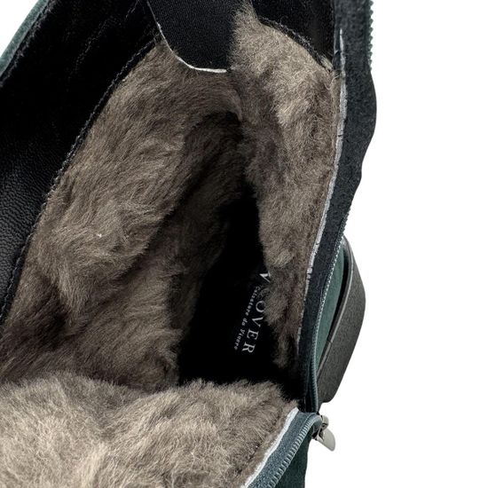 Ботинки CVCOVER зеленые замшевые на меху - фото 7, 111107-2 COV VERDE