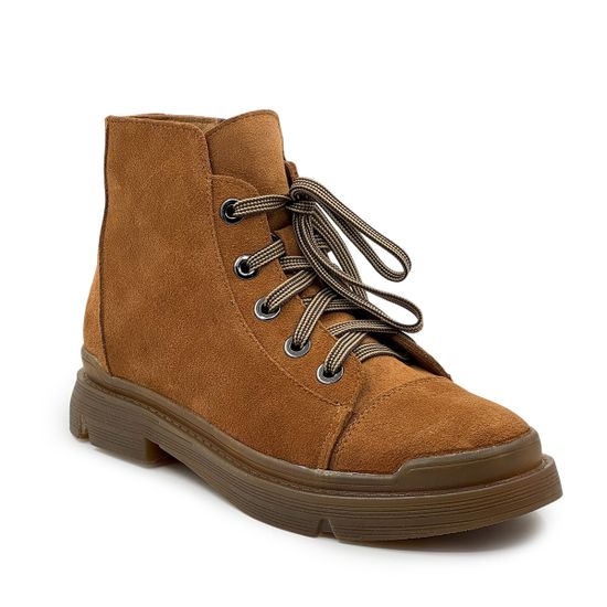 Ботинки CV COVER рыжие замшевые на байке - фото 2, 78221-1 COV