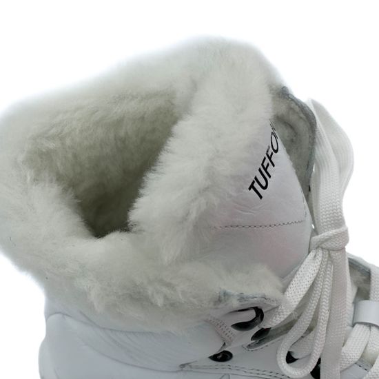 Ботинки Tuffoni белые кожаные МЕХ - фото 7, 3622002LF TUF
