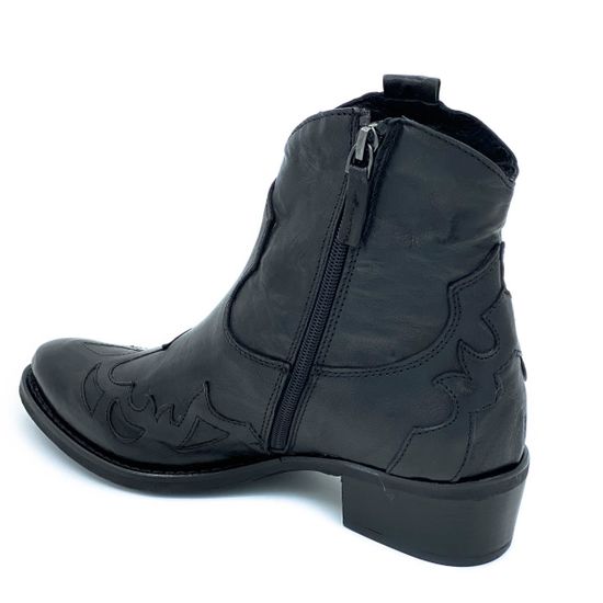 Ботинки Mimmu черные кожаные демисезонные - фото 3, 