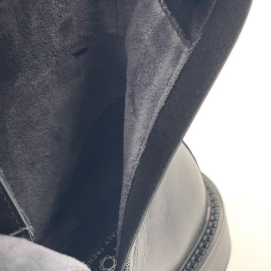 Высокие ботинки Tuffoni черные кожаные на байке - фото 7, 