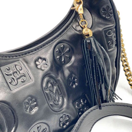 Сумка-банан Marino Orlandi черная кожаная - фото 4, 4904 MO NERO