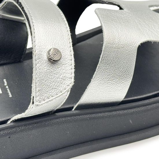 Сабо CV Cover серебристые кожаные - фото 6, 1623-10 COV ARGENTO