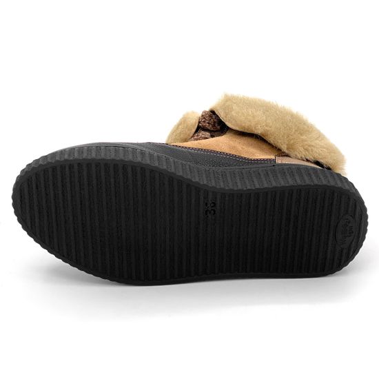 Ботинки Marzetti черно-золотые МЕХ комбинация замши и кожи - фото 6, 