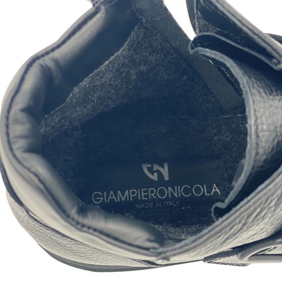 Ботинки Giampieronicola черные кожаные на шерсти - фото 7, L43426 GPN