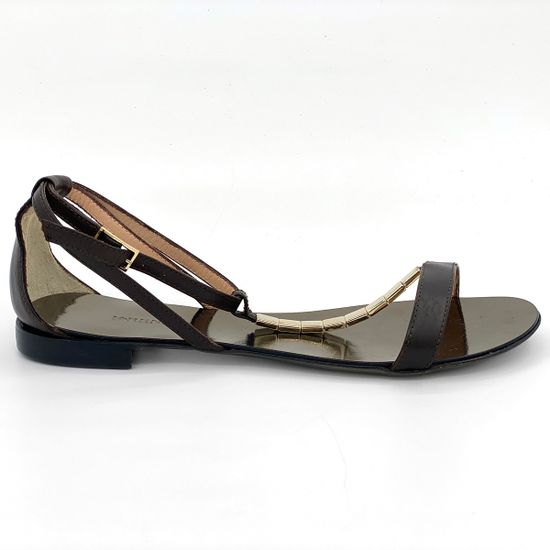 Босоножки Renzi кожаные коричневые - фото 1, 